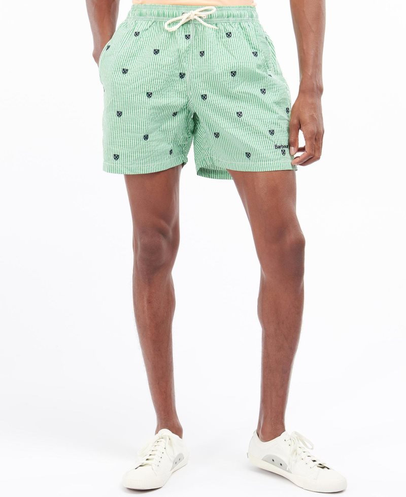 Barbour Shield Swim Shorts Green | ZPN946807