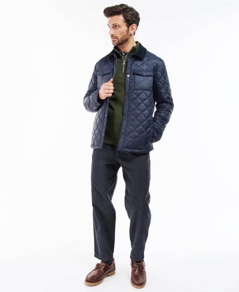 Barbour Shirt Quilted Jacket Moss | MLR076548