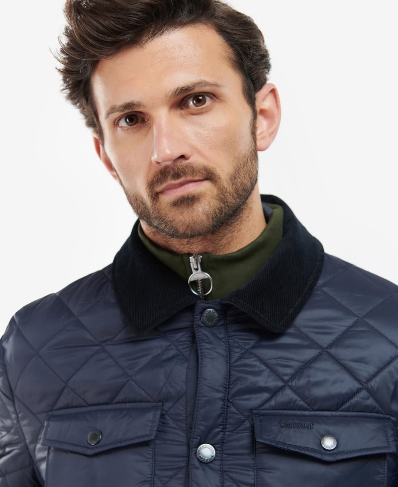 Barbour Shirt Quilted Jacket Moss | MLR076548