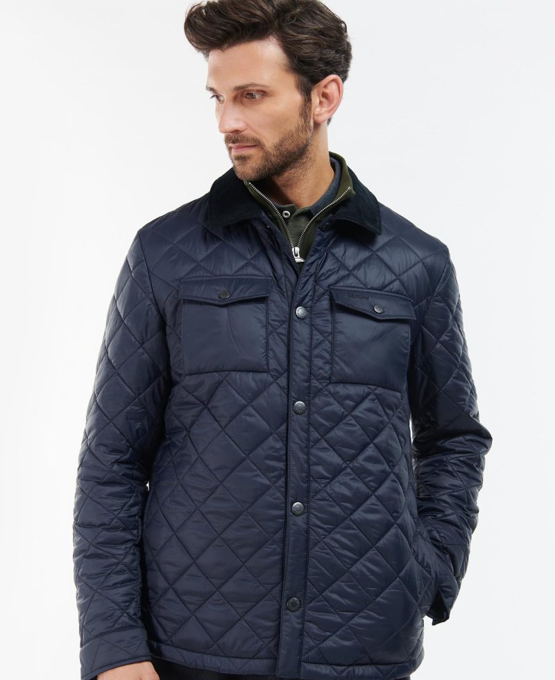 Barbour Shirt Quilted Jacket Moss | MLR076548