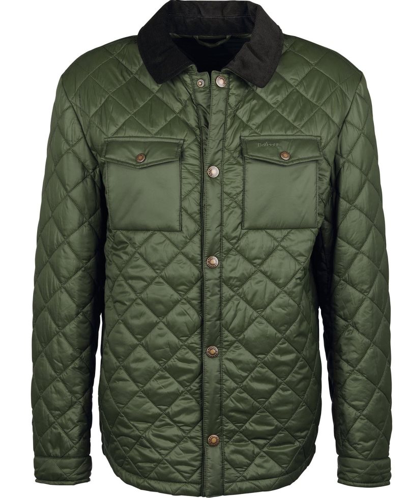 Barbour Shirt Quilted Jacket Moss | SKL610237