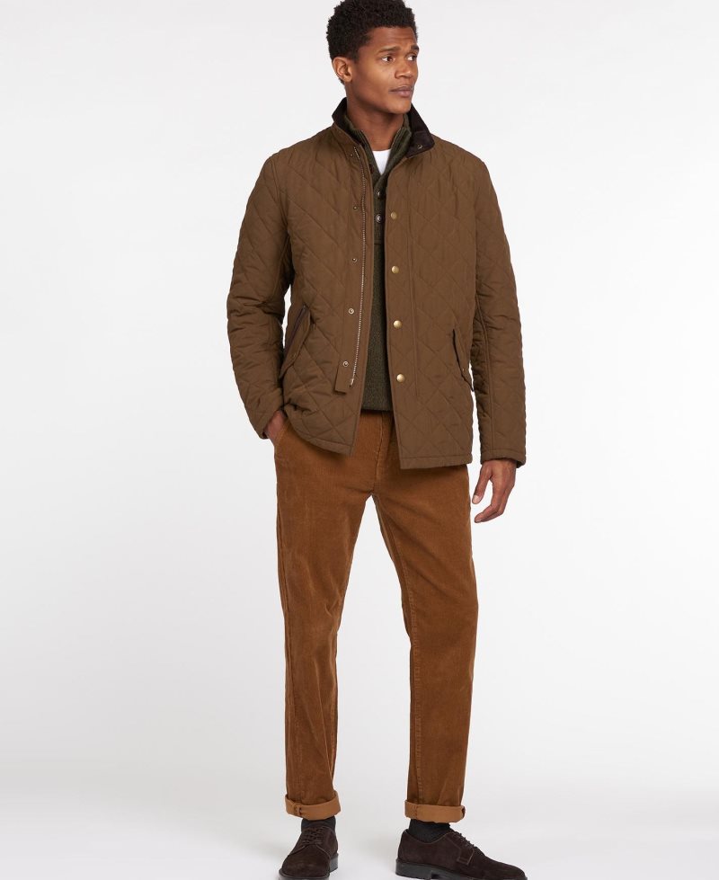 Barbour Shoveler Quilt Dark Sand | TKF417859