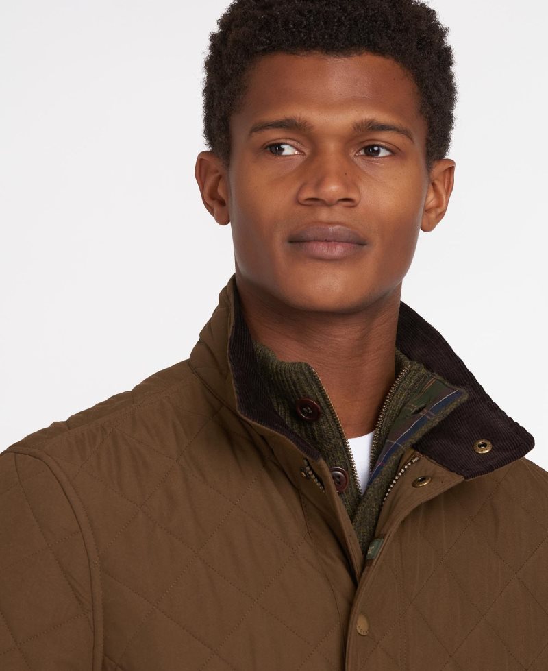 Barbour Shoveler Quilt Dark Sand | TKF417859