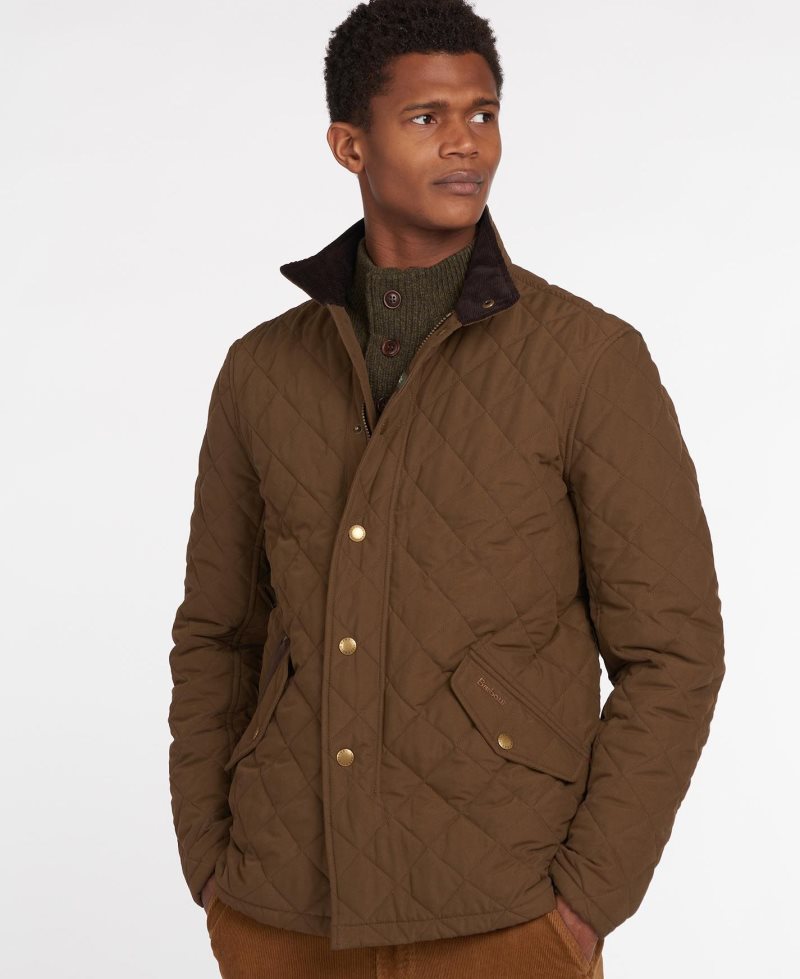 Barbour Shoveler Quilt Dark Sand | TKF417859