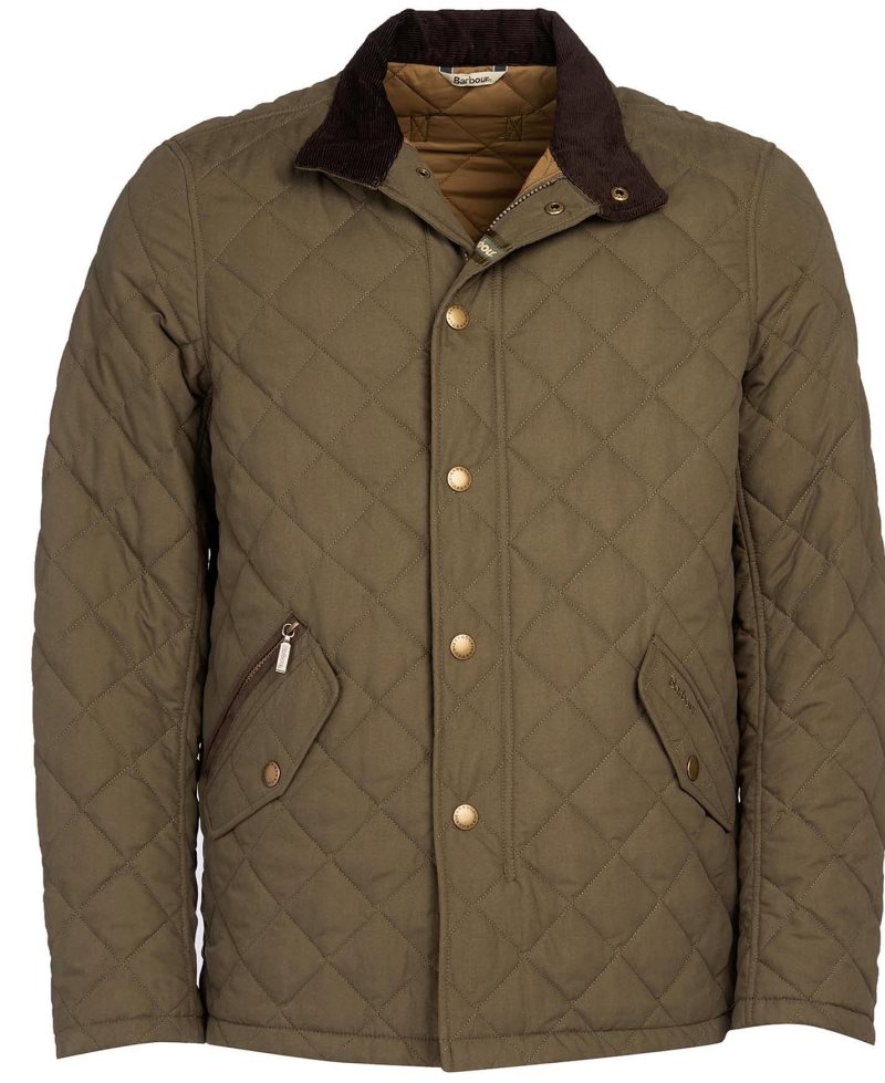 Barbour Shoveler Quilted Jacket Dark Sand | NDG621748