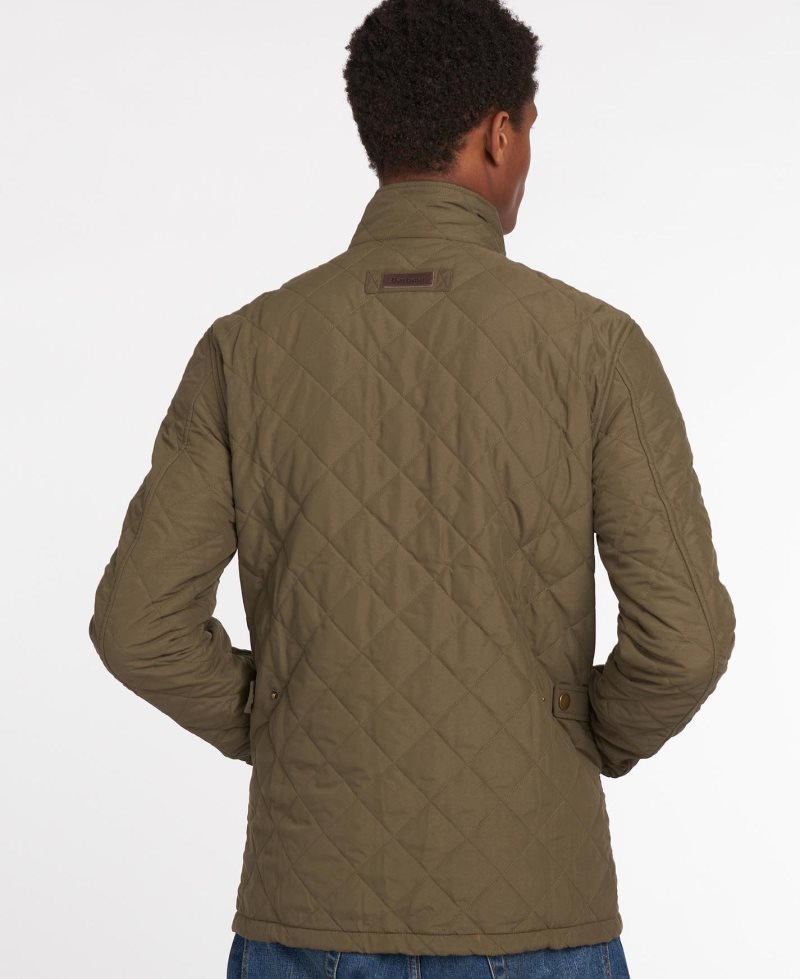 Barbour Shoveler Quilted Jacket Dark Sand | NDG621748