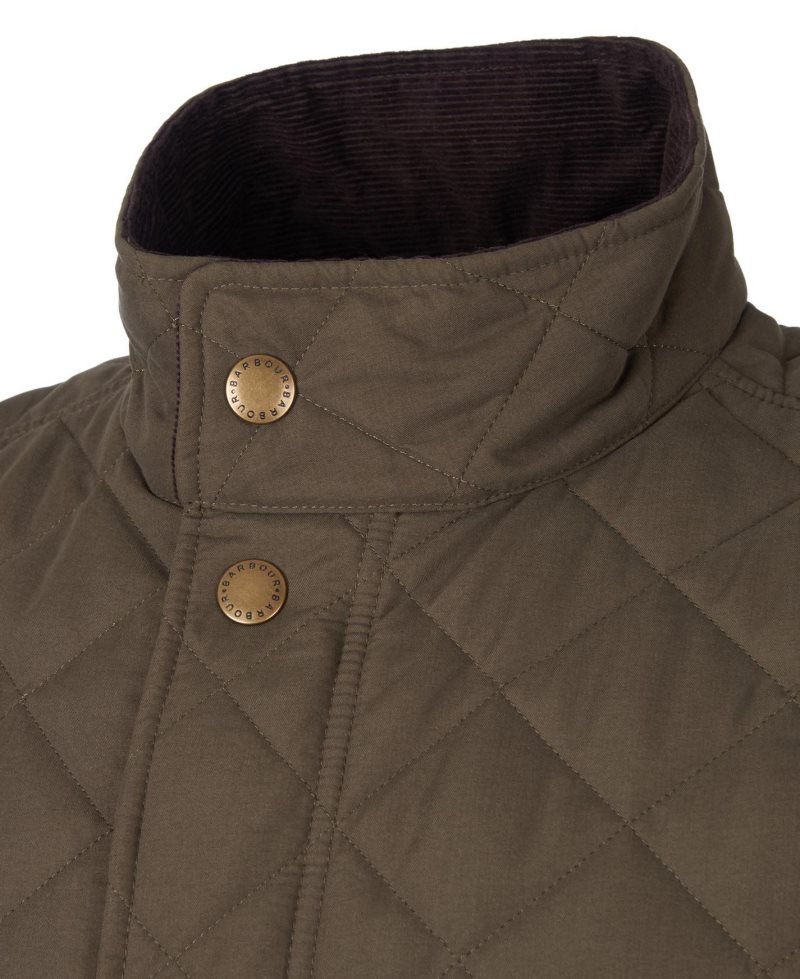 Barbour Shoveler Quilted Jacket Dark Sand | NDG621748