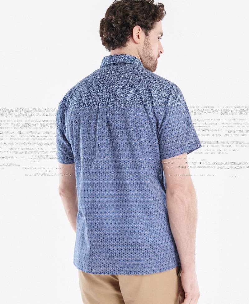 Barbour Solar Summer Fit Shirt Inky Blue | YUM261598