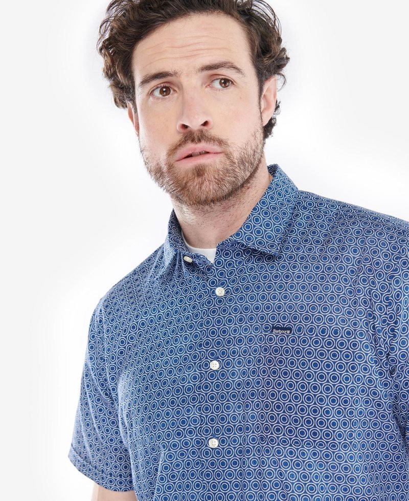 Barbour Solar Summer Fit Shirt Inky Blue | YUM261598