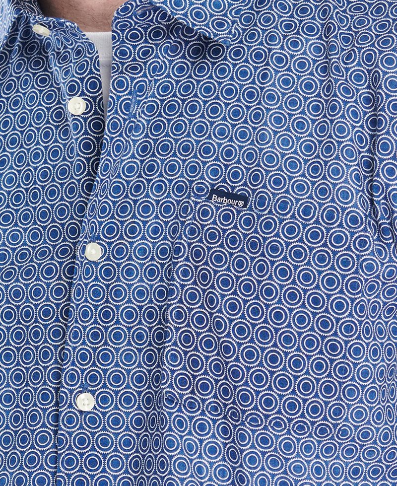 Barbour Solar Summer Fit Shirt Inky Blue | YUM261598