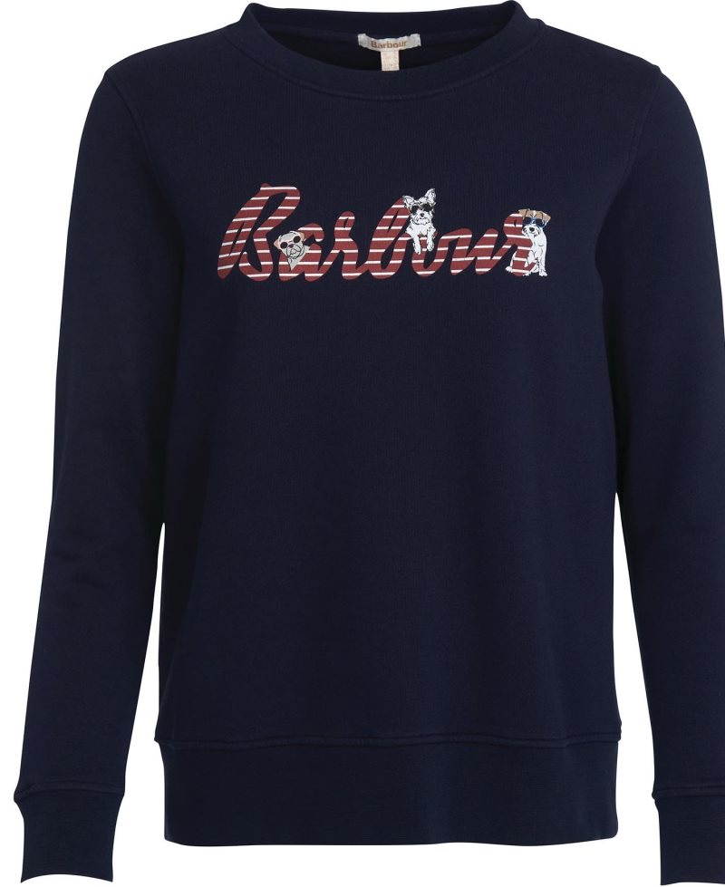 Barbour Southport Sweatshirt Navy | FPH723918