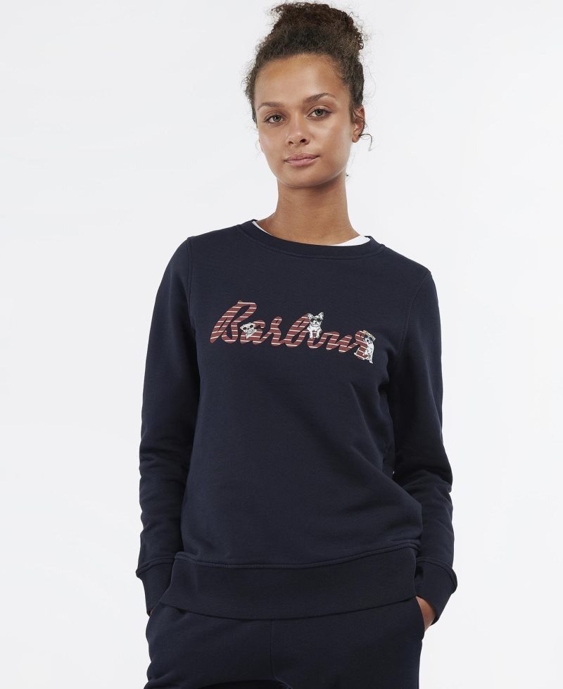 Barbour Southport Sweatshirt Navy | FPH723918