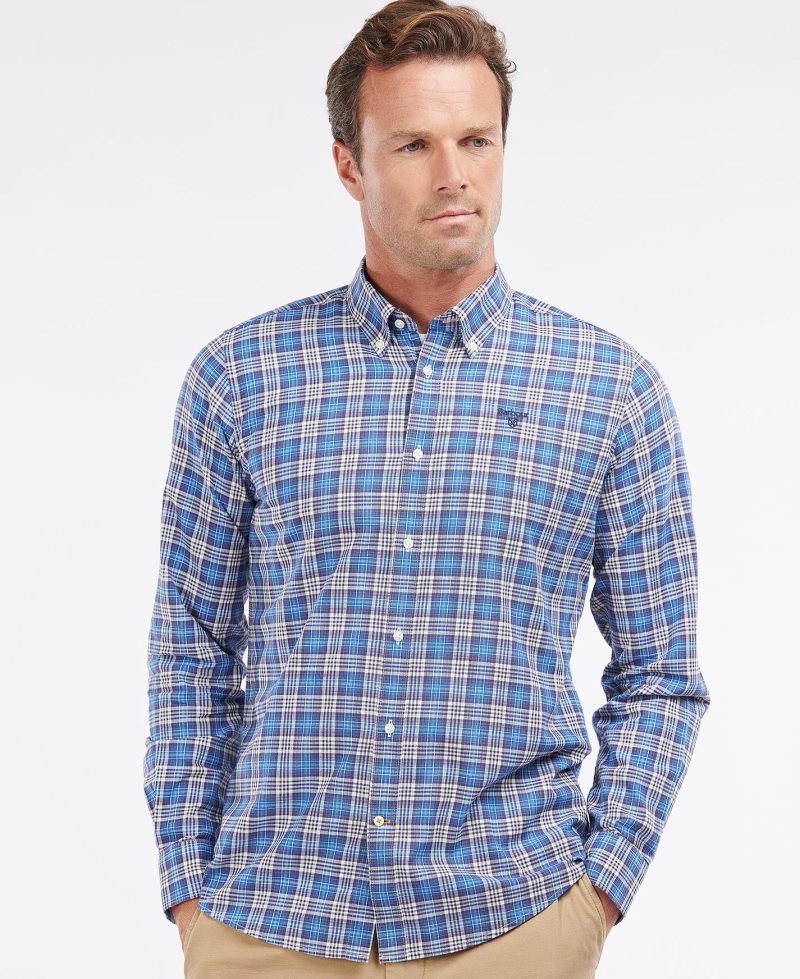 Barbour Spillman Shirt Blue | YUD851762