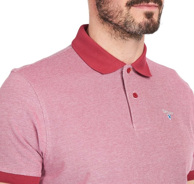 Barbour Sports Mix Polo Shirt Raspberry | ANL254730