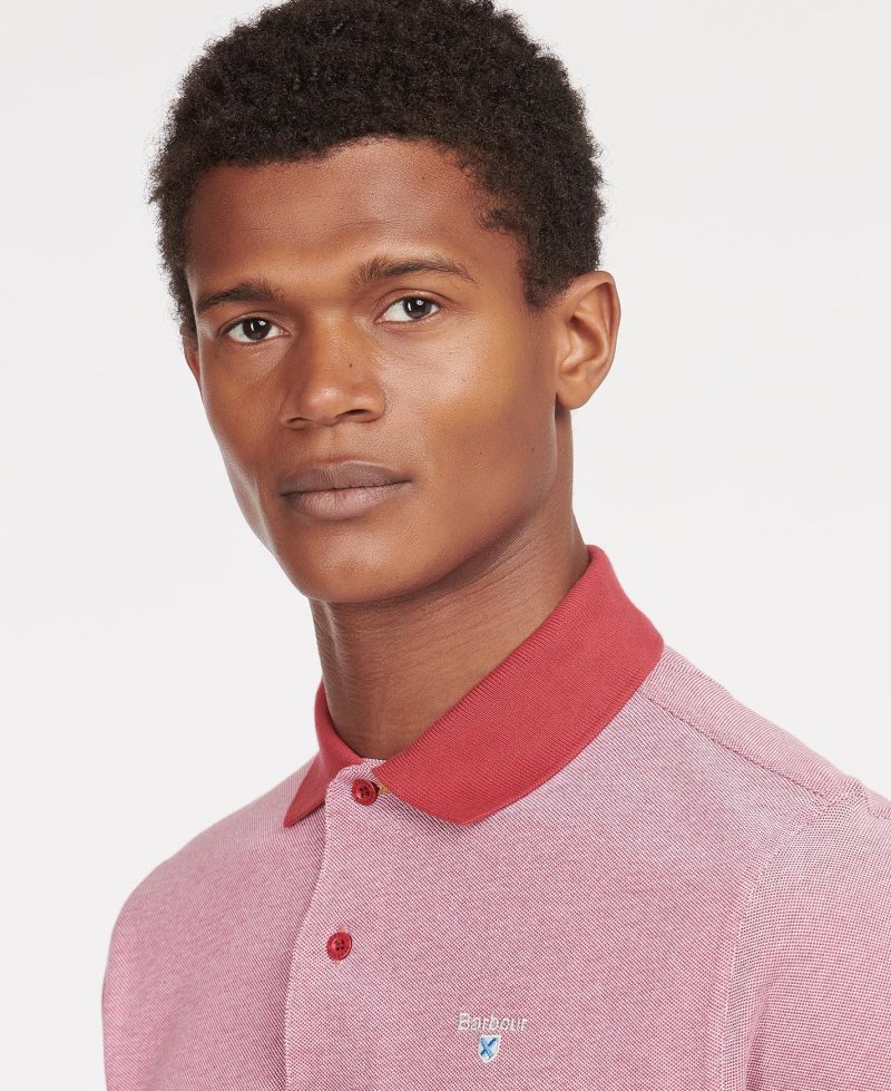 Barbour Sports Mix Polo Shirt Raspberry | ANL254730