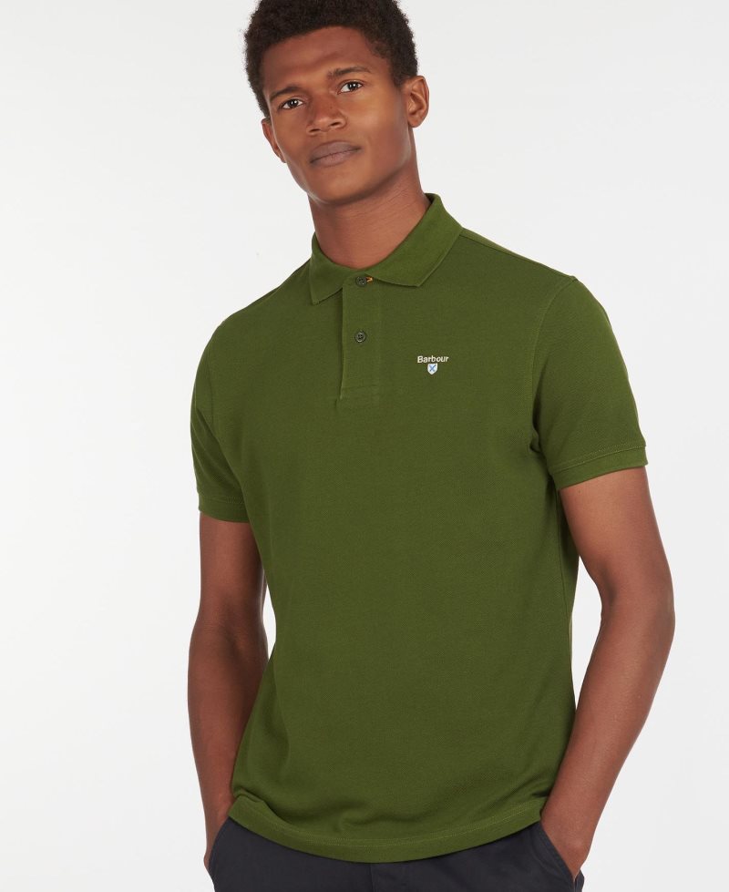 Barbour Sports Polo Shirt White | CIU265194