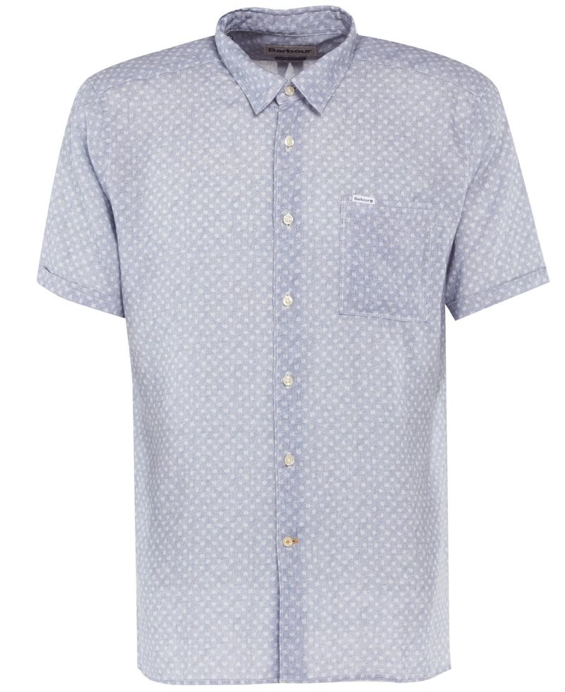 Barbour Spot Summer Fit Shirt Navy | AMC683205