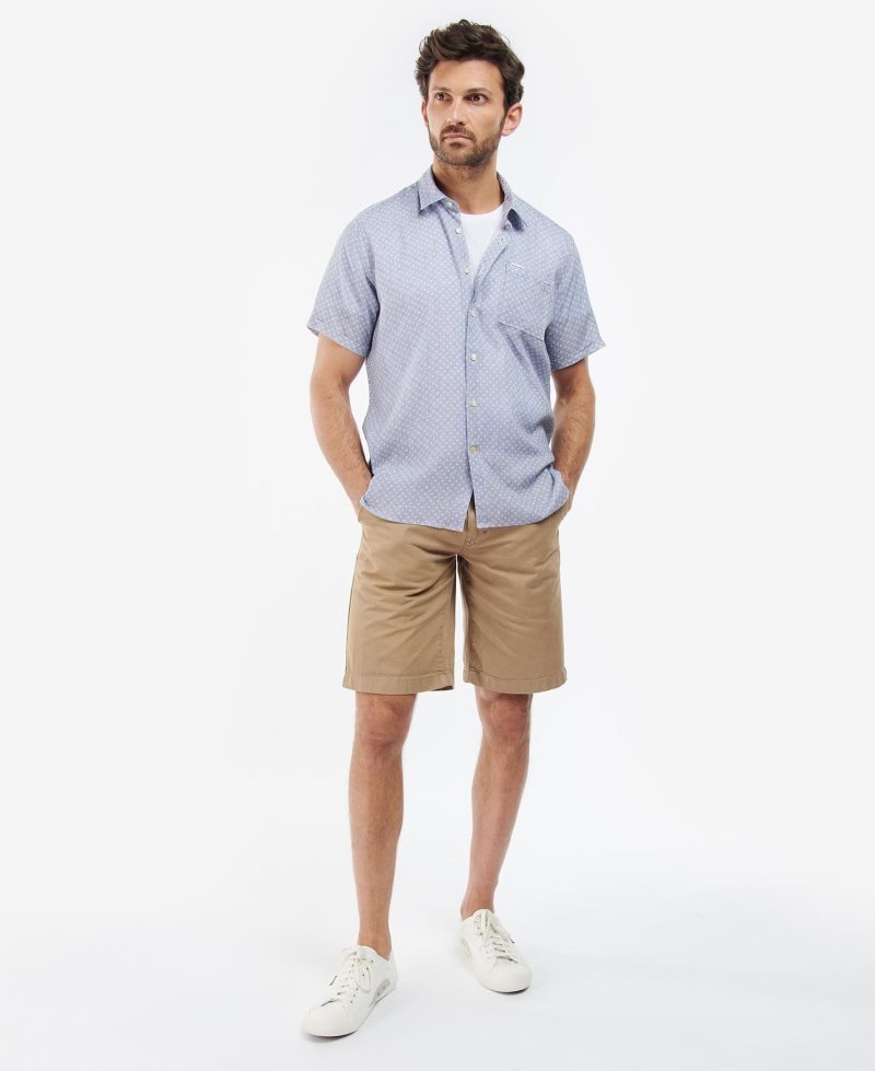 Barbour Spot Summer Fit Shirt Navy | AMC683205