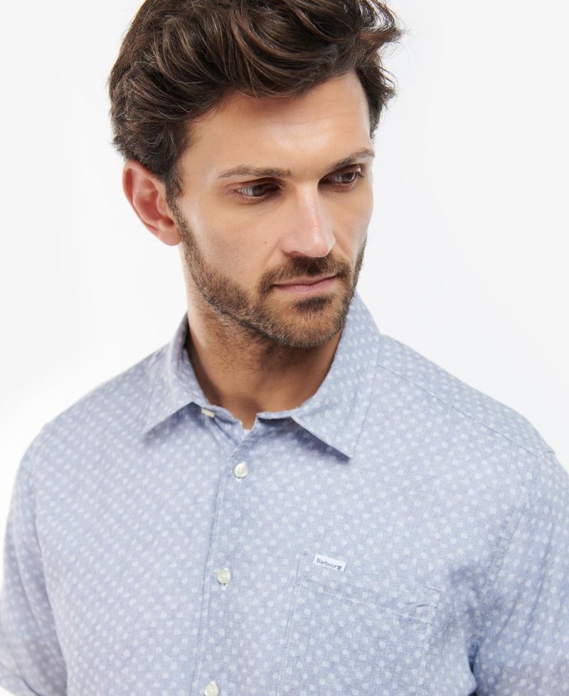 Barbour Spot Summer Fit Shirt Navy | AMC683205