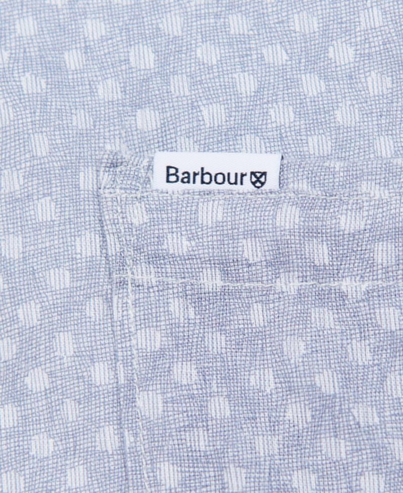 Barbour Spot Summer Fit Shirt Navy | AMC683205