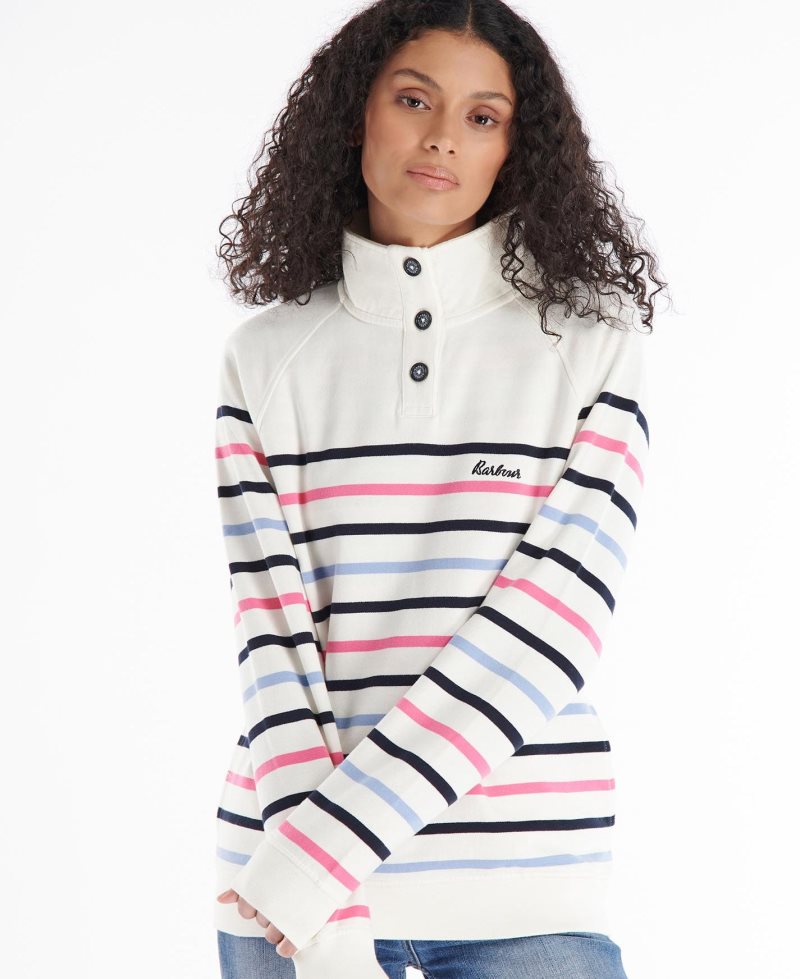 Barbour Spurrey Sweatshirt Cloud | QIJ057836