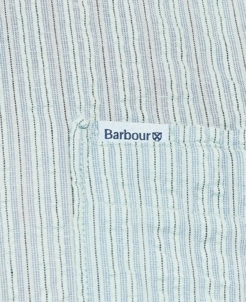 Barbour Stanton Short Sleeve Tailored Shirt Inky Blue | DAV206317