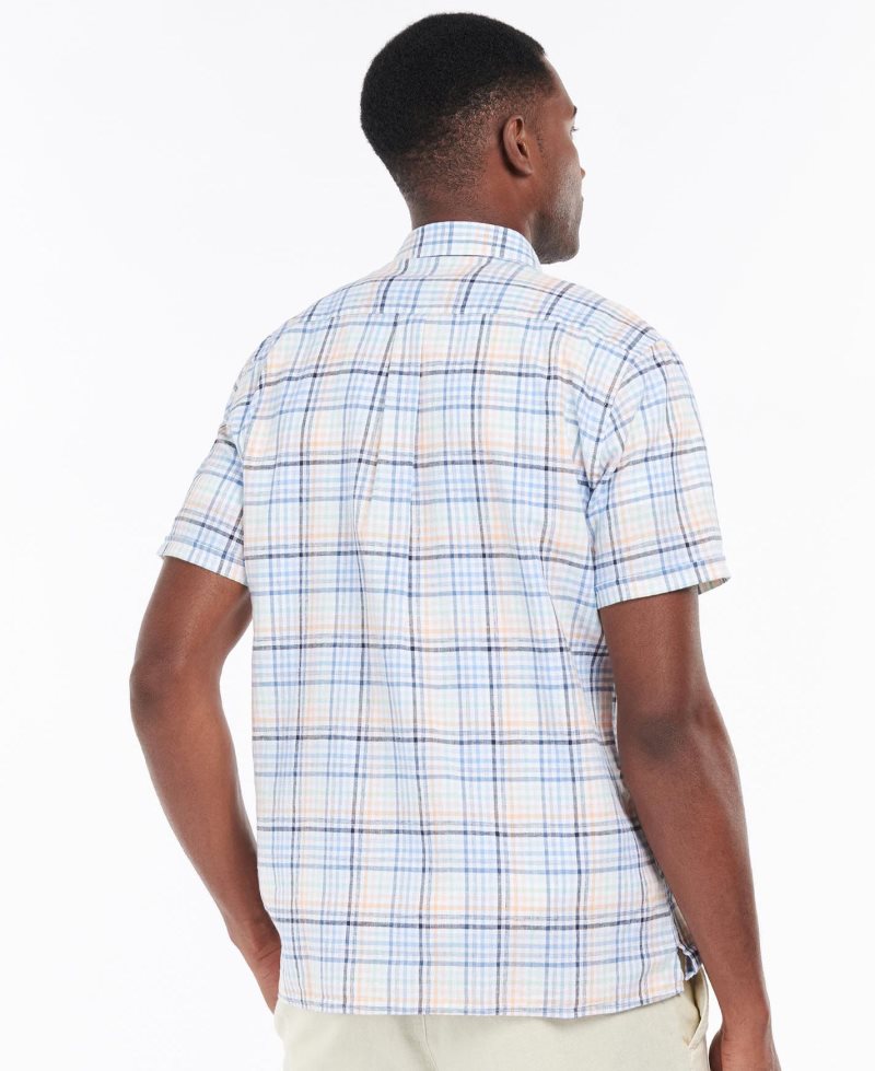 Barbour Starmer Short Sleeve Summer Shirt Mint | TGY840739