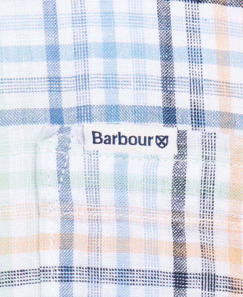 Barbour Starmer Short Sleeve Summer Shirt Mint | TGY840739