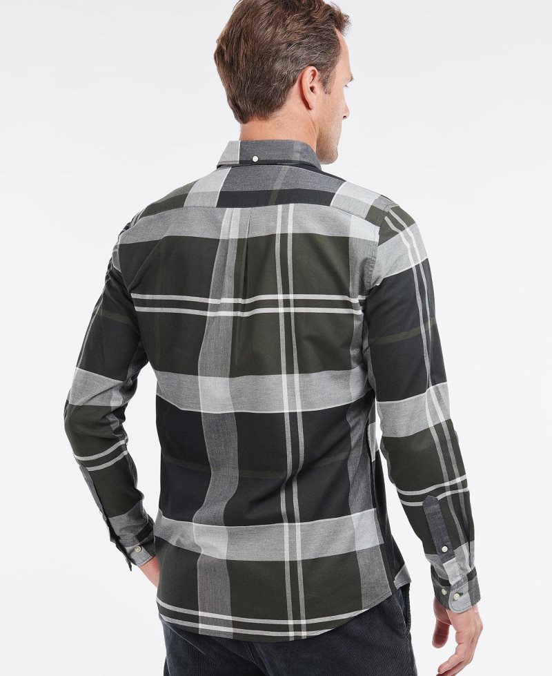 Barbour Stirling Tailored Fit Shirt Pine Tartan | YDP315894