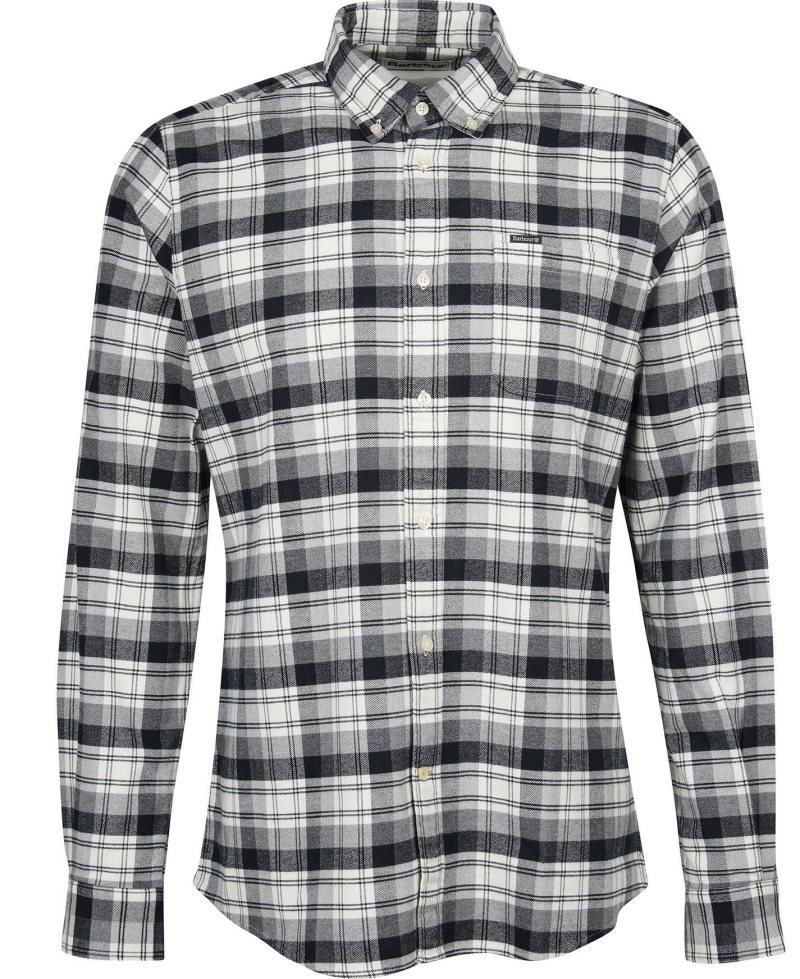 Barbour Stonewell Tailored Fit Shirt Grey Marl | JTE487219