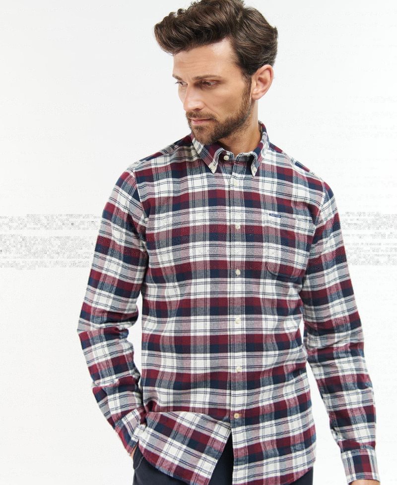 Barbour Stonewell Tailored Fit Shirt Grey Marl | VIQ278694