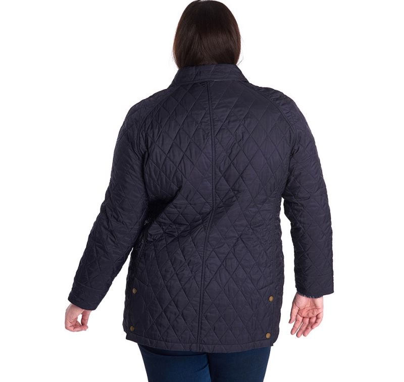 Barbour Summer Beadnell Quilted Jacket (Plus Size) Black | WIJ197436