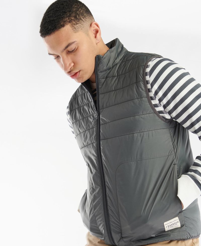 Barbour Summer Gilet Charcoal | QYK625907