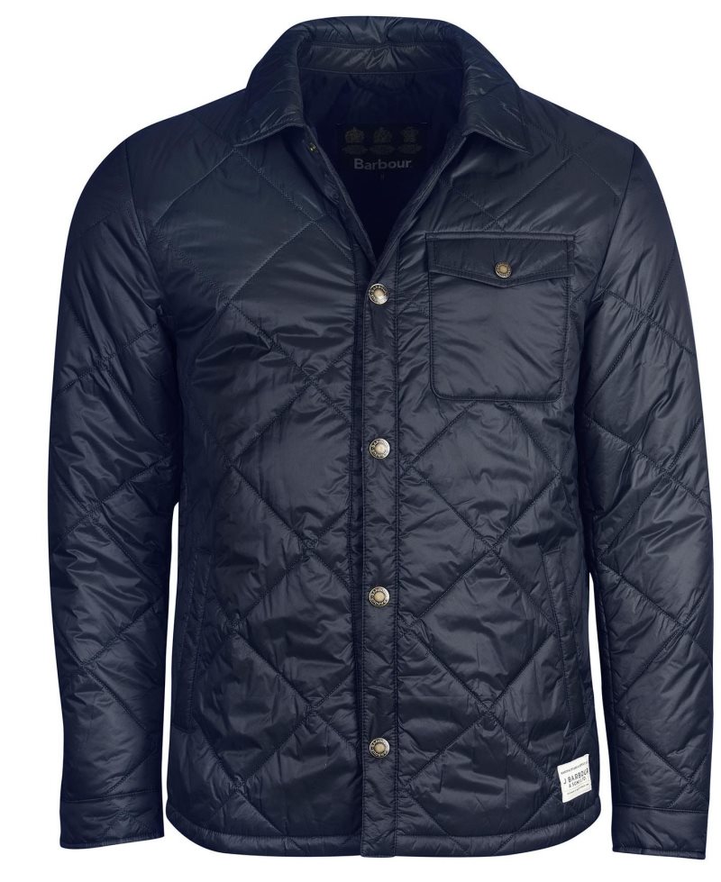 Barbour Summer Shirt Quilted Jacket Mist | CUN920145