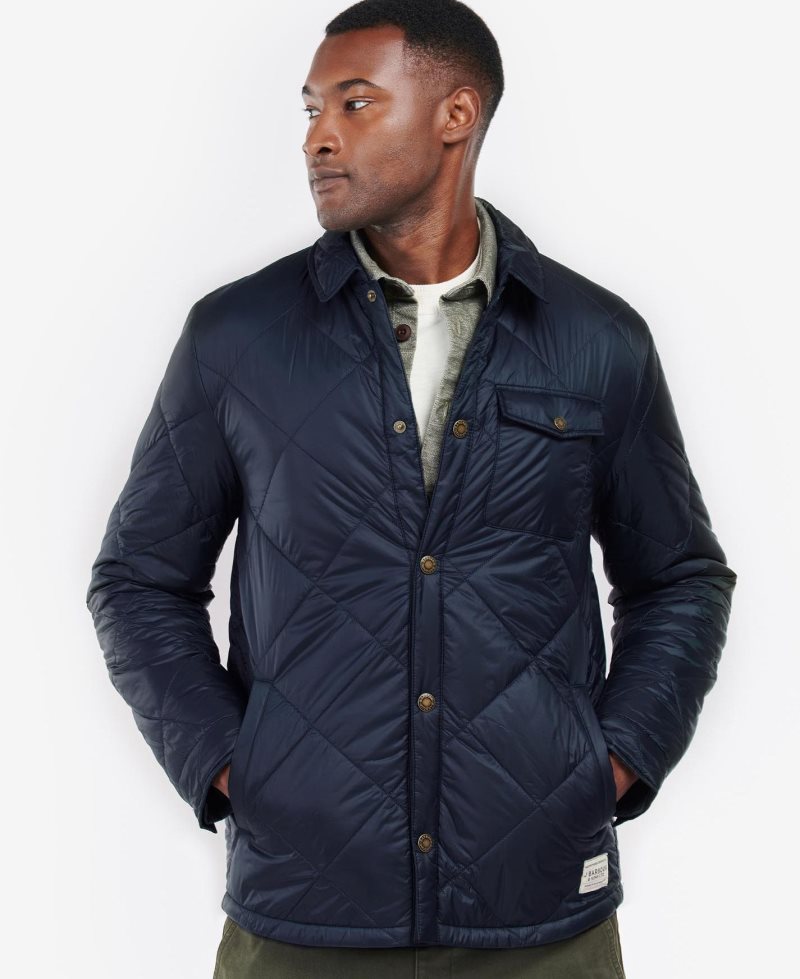 Barbour Summer Shirt Quilted Jacket Mist | CUN920145