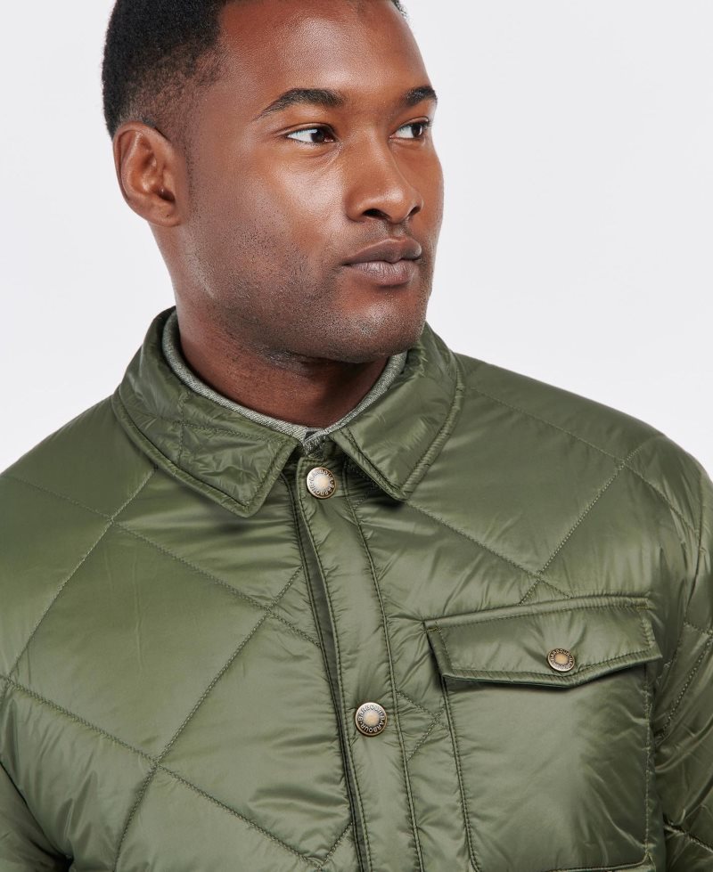 Barbour Summer Shirt Quilted Jacket Mist | DEJ513802