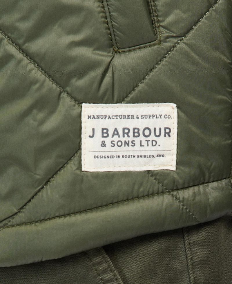 Barbour Summer Shirt Quilted Jacket Mist | DEJ513802