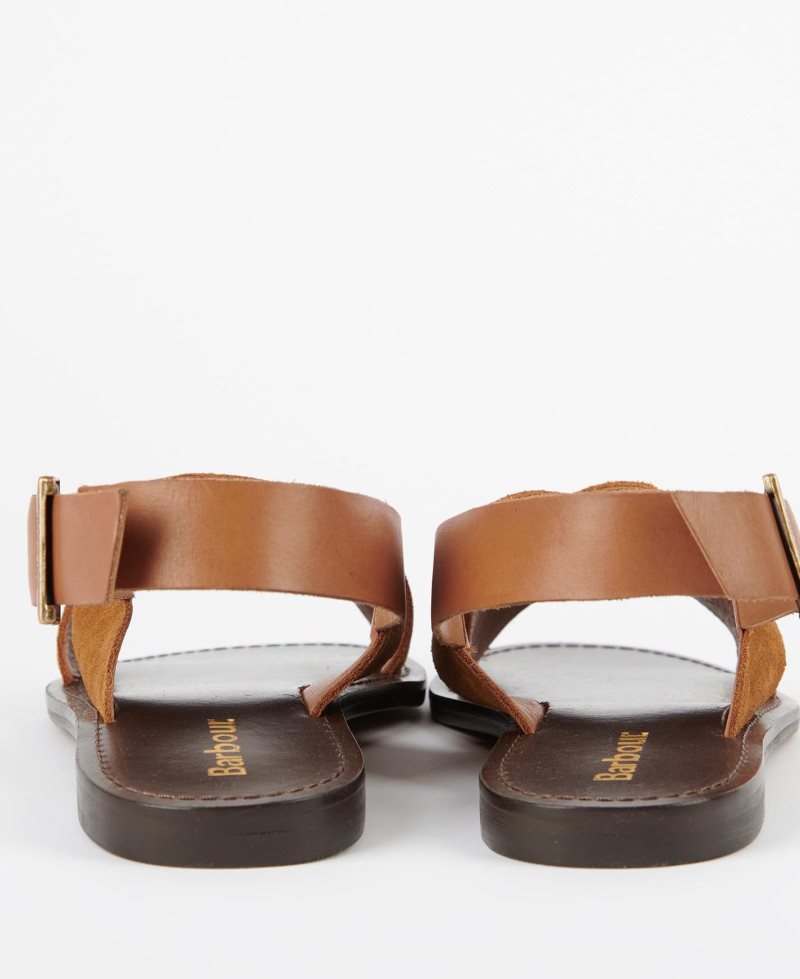 Barbour Swain Sandals Tan Suede | UWZ572834