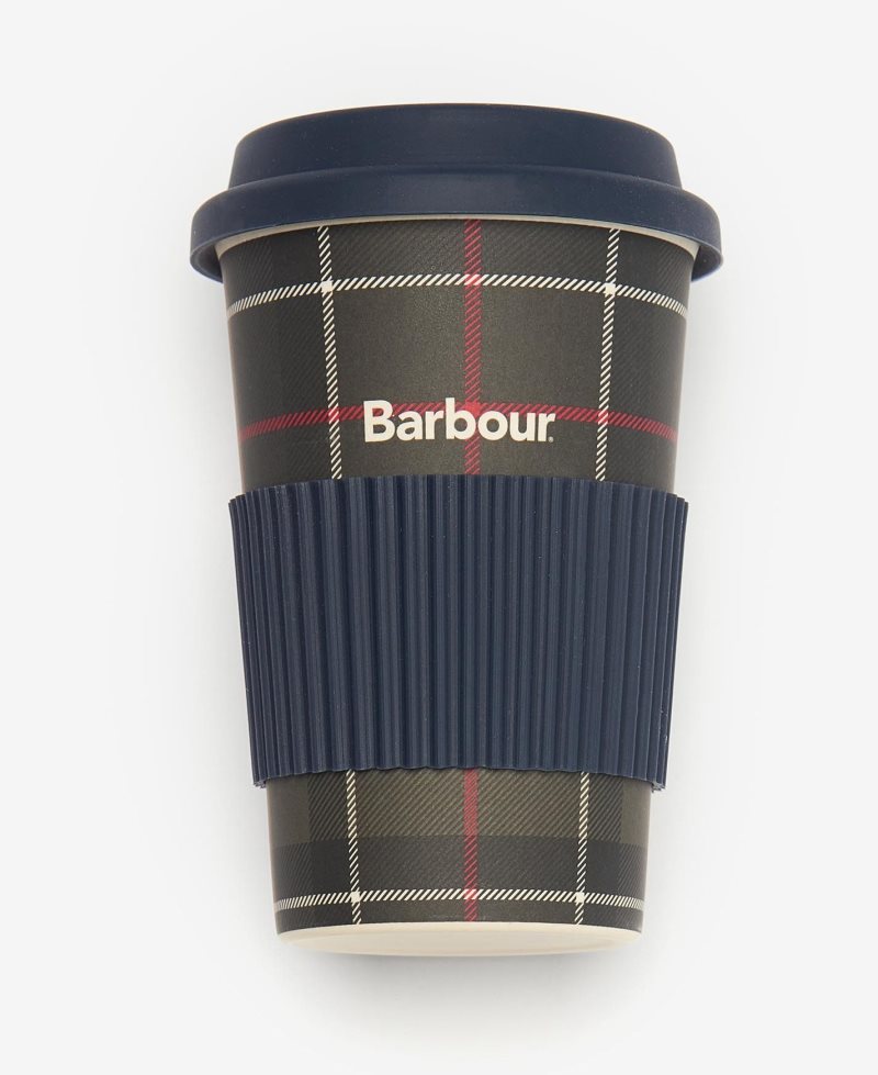 Barbour Swinton Beanie & Travel Mug Classic Tartan | KIC637584