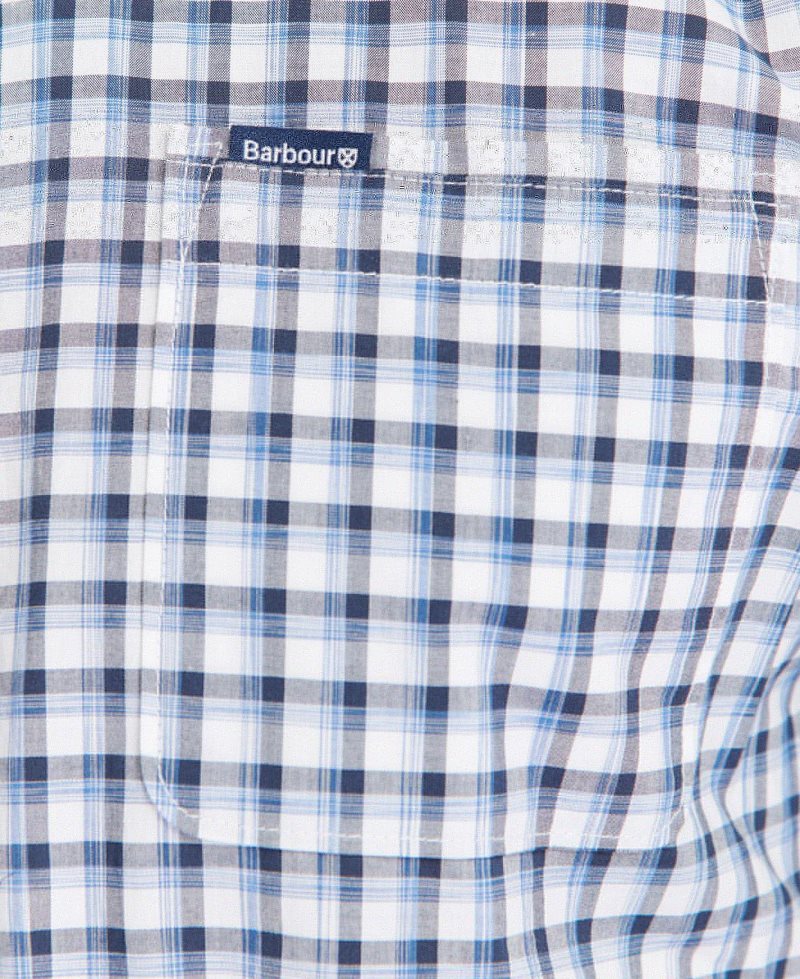 Barbour T-Shirtsmouth Tailored Shirt Mid Blue | UKX298461