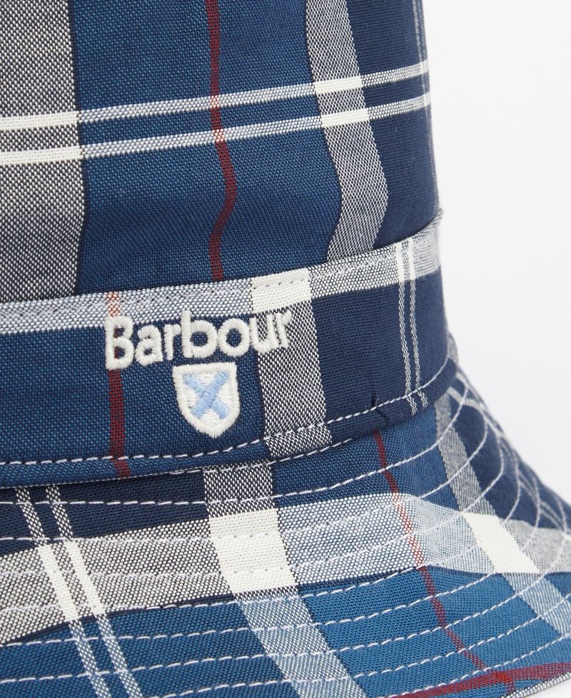 Barbour Tartan Bucket Hat Summer Navy Tartan | JFT754120