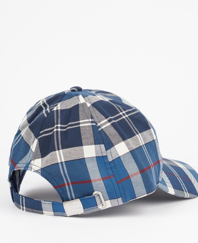 Barbour Tartan Sports Cap Summer Navy Tartan | OZD589703