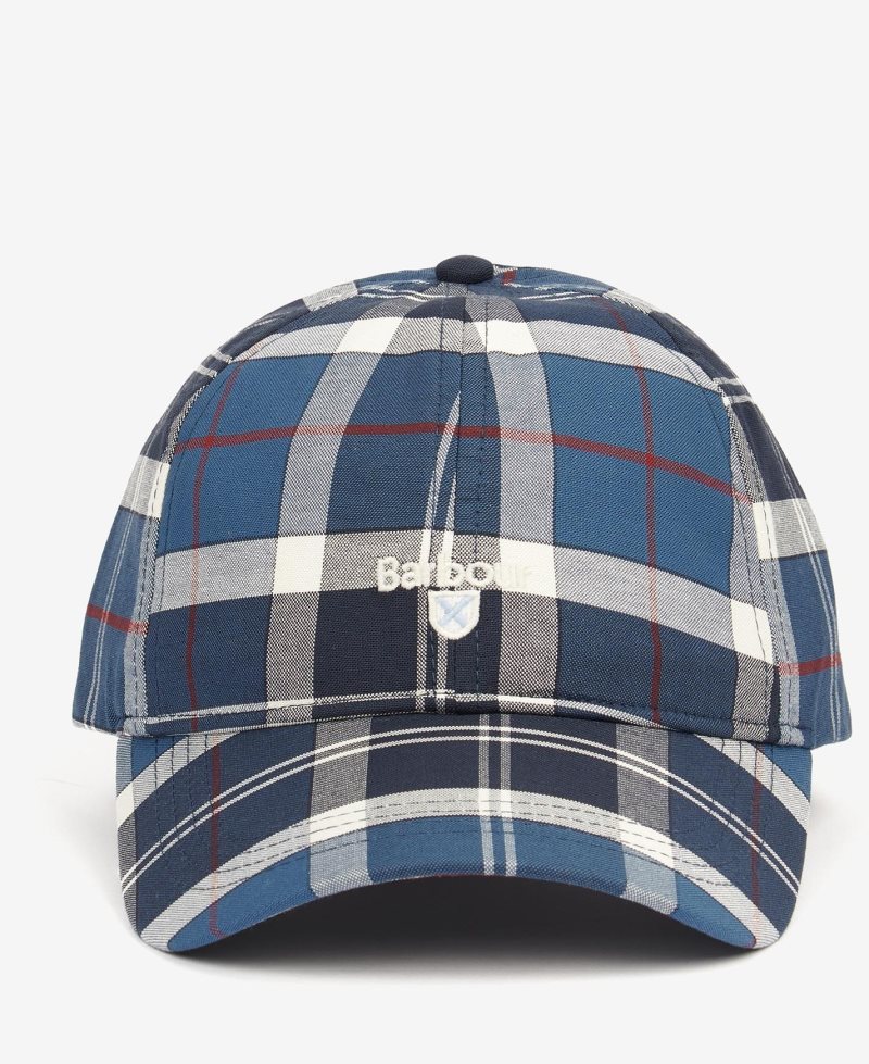 Barbour Tartan Sports Cap Summer Navy Tartan | OZD589703