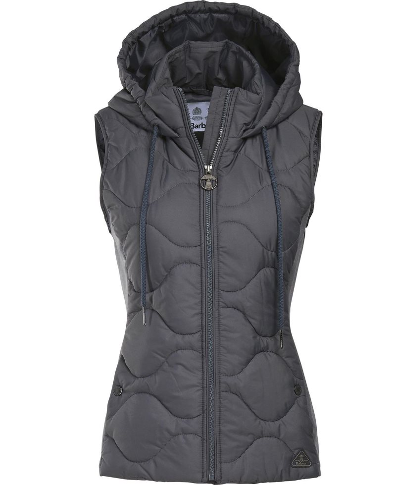 Barbour Thrift Gilet Quilted Sweat Summer Navy | GBL624783