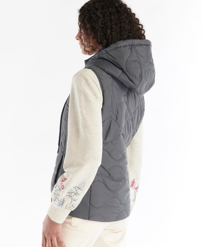 Barbour Thrift Gilet Quilted Sweat Summer Navy | GBL624783