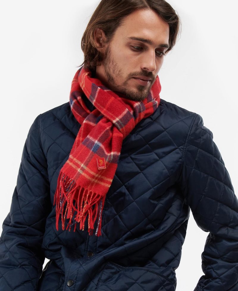 Barbour Tig Lambswool Scarf Cardinal Tartan | AGX195847