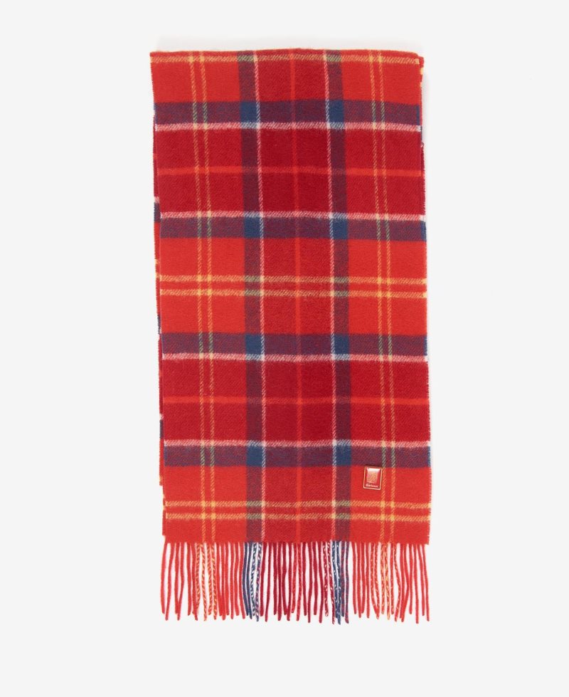 Barbour Tig Lambswool Scarf Cardinal Tartan | AGX195847