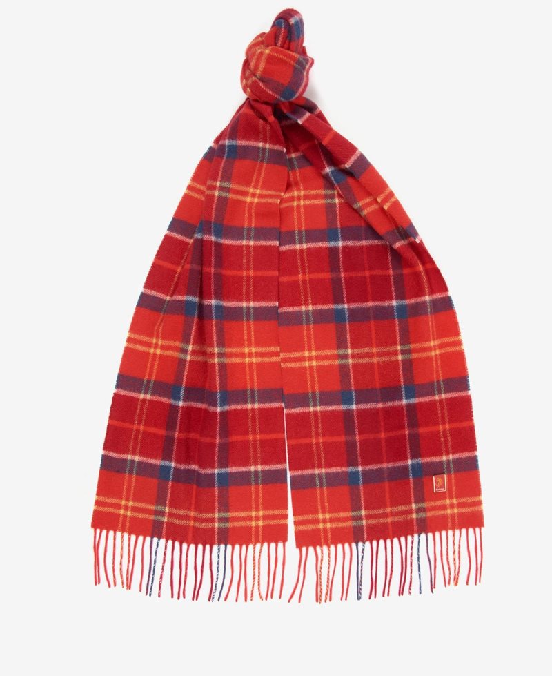 Barbour Tig Lambswool Scarf Cardinal Tartan | AGX195847