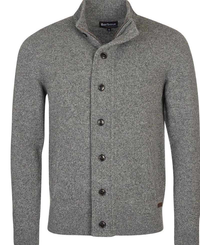 Barbour Tisbury Zip Through Jumper Grey | JMZ584190