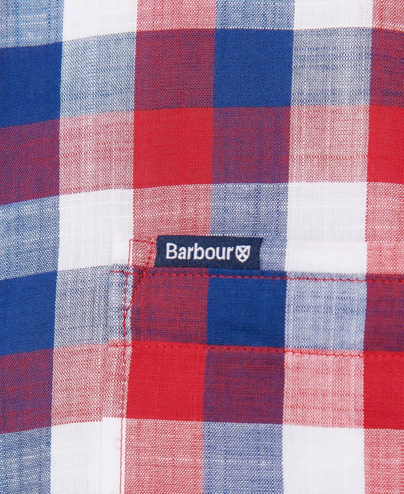 Barbour Wardlow Tailored Shirt Red | RYE801253